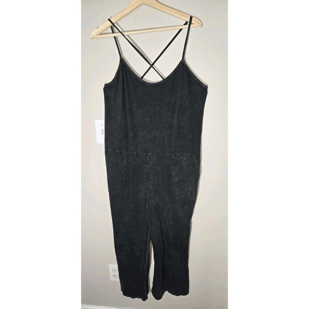 Beyond Yoga Breezy Jumpsuit Size XL in Washed Black Made In USA Comfy Soft